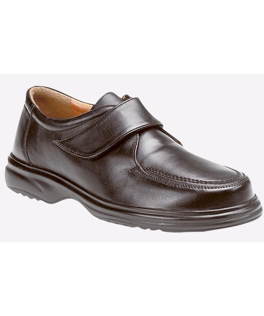 Roamers Exeter Leather Shoe Mens - Black - Size UK 11