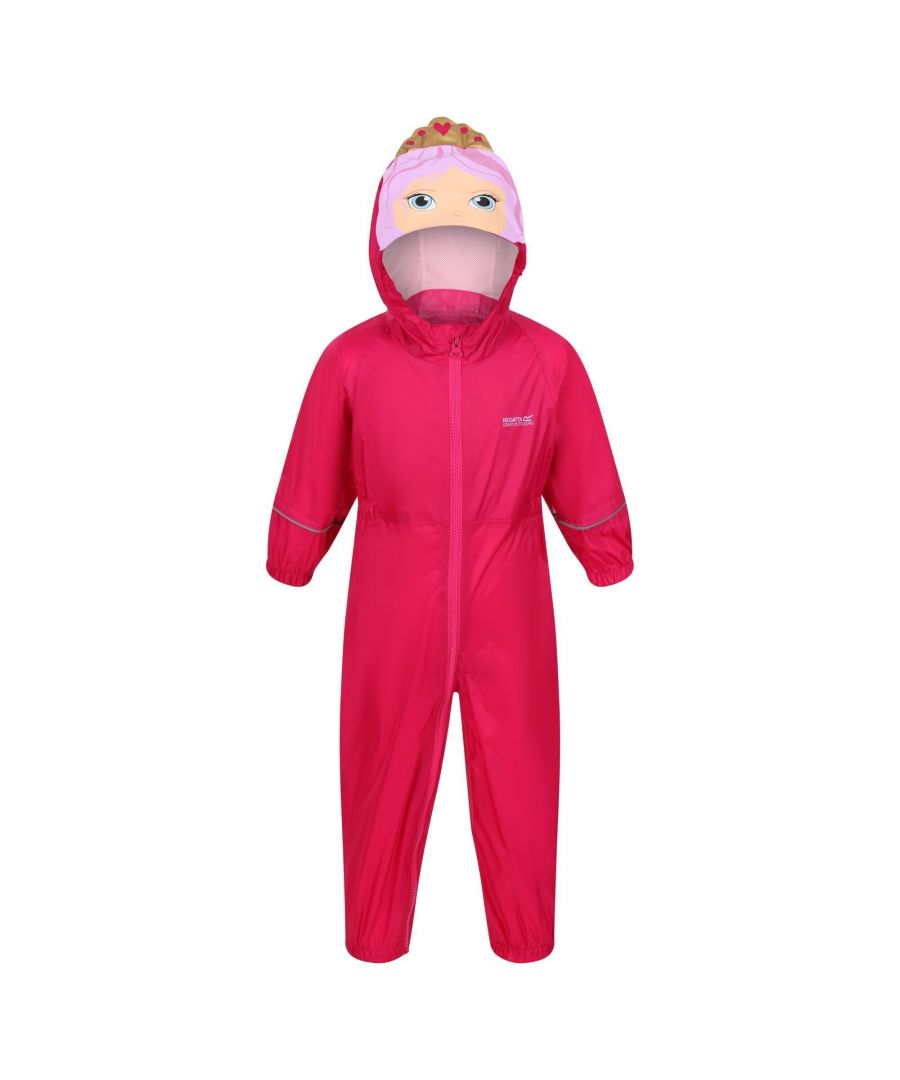 Image for Regatta Childrens/Kids Charco Princess Waterproof Puddle Suit (Pink/Fuchsia)