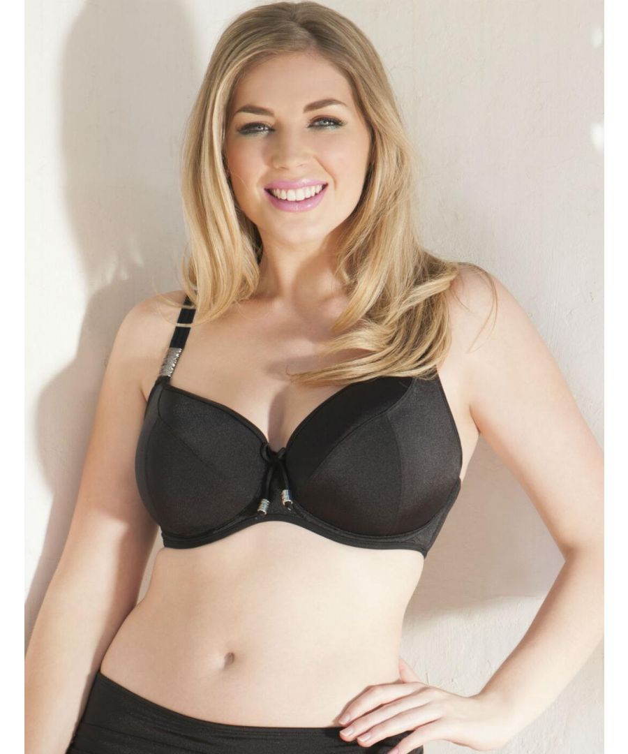 Curvy Kate Womens Jetset Padded Bikini Top - Black - Size 30DD