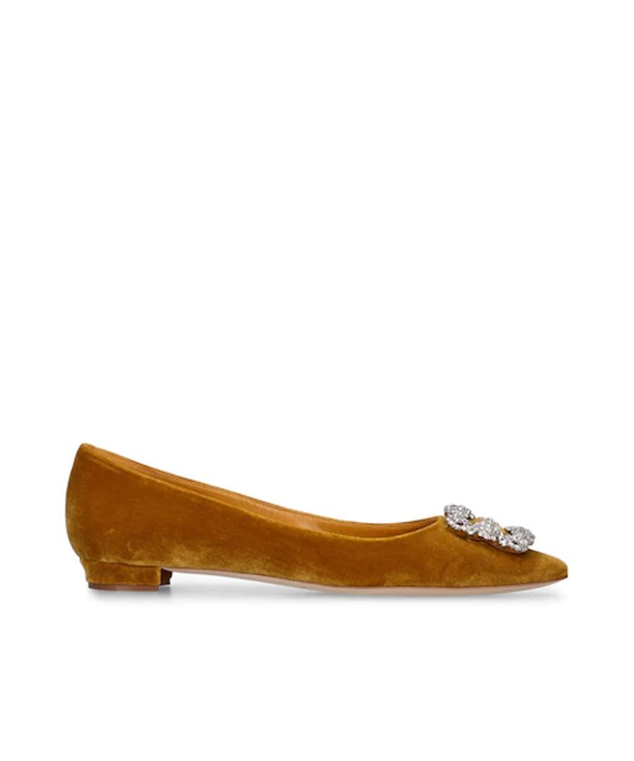 - Composition: 100% calf leather - Suede effect - Leather lining, insole, sole - Pointed toe - Crystal embellishments - Branded insole - Made in Italy - MPN 3191172_701 - Gender: WOMEN - Code: SHO OH 2 FL 07 O46 W3 T