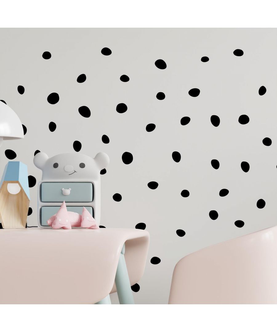 Image for Dalmatian Polka Dots Classic Black, wall decal kids room 134 cm x 157 cm 65 pcs