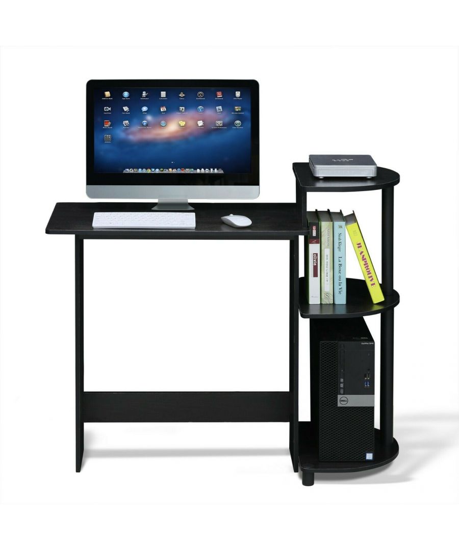 - Furinno 11181 Compact Computer Desk is designed for space saving and modern stylish look.\n- The medium density composite wood is manufactured in Malaysia and comply with the green rules of production.\n- There is no foul smell, durable and the material is the most stable amongst the medium density composite woods.\n- The PVC tube is made from recycled plastic and is tested for its durability.