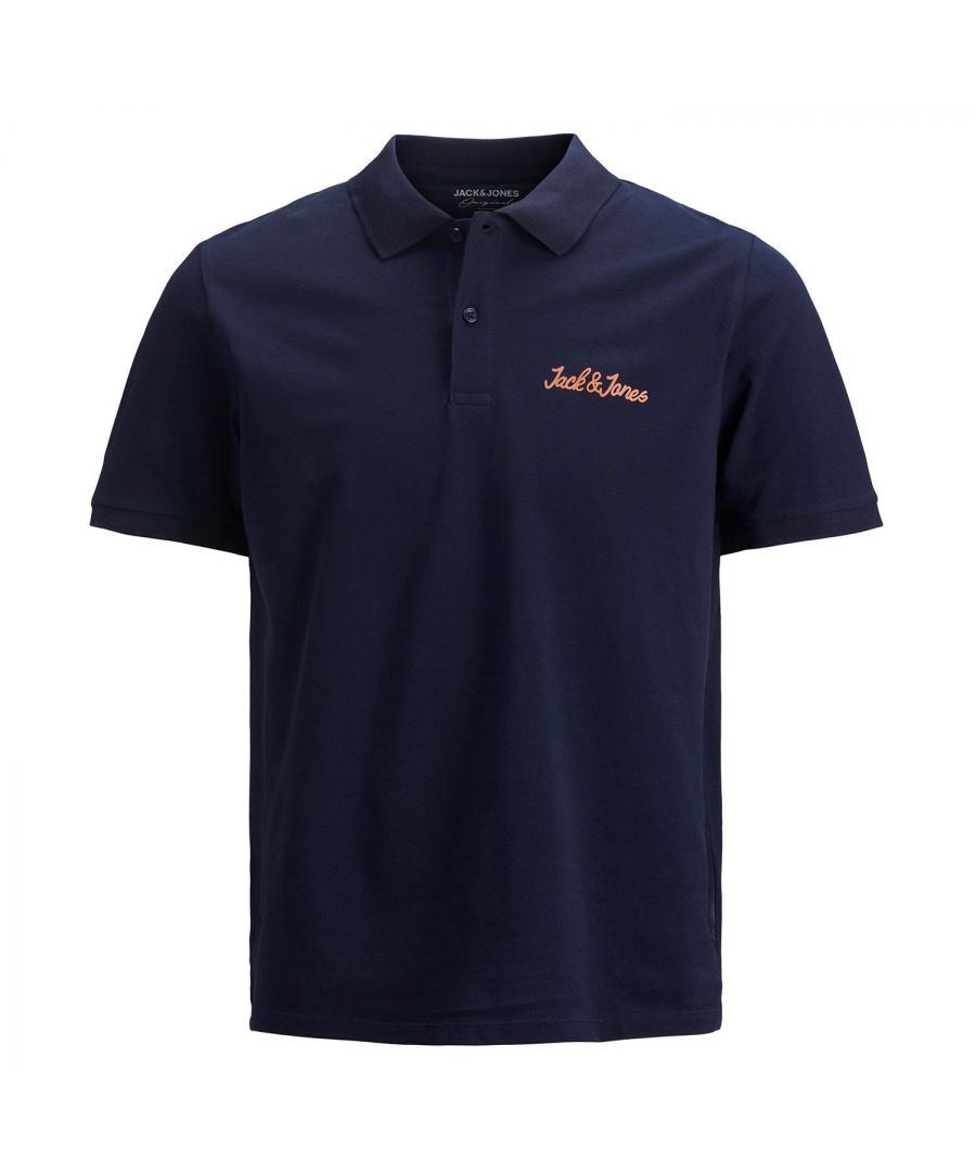 Jack & Jones Men's Logo Polo Shirt, short sleeved, casual