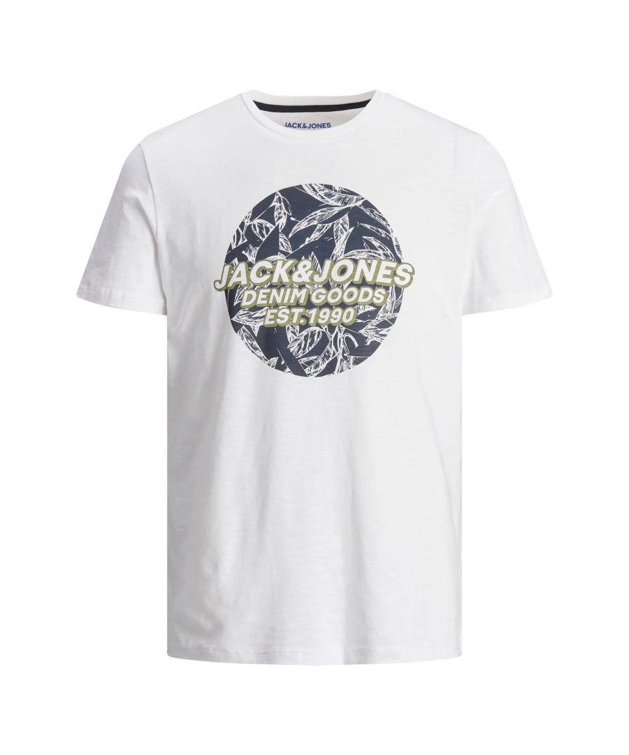 There's nothing quite like the feel of a great t-shirt, whether that's tucked underneath your favorite blazer when you're heading out for a night on the town or blowing in the breeze at the beach with friends, and a t-shirt from Jack & Jones will never let you down, no matter where you're headed! Made from super-soft, super breathable, high-quality cotton, they feel great on your skin and are built to last - so long as you take care of your t-shirt, it will take care of you.\n\nJack & Jones is incredibly proud of its reputation in the fashion industry, so you know that you'll always get a world-class product when you buy one of their shirts to add to your collection. You can never have enough t-shirts, and you'll wear your Jack & Jones ones time and time again, that's how much you'll love the quality. Machine washable, endlessly wearable, and with a great-looking, understated design, they're the perfect companion for all your adventures.\n\nFeatures:\nLogo print T-shirt\nMade of stretchy and soft cotton jersey\nCrew neck for classic and simple style\nNo surprises, just a classic cut\nRegular fit\n100% Cotton\n\nWashing Instruction:\nMachine wash at max 30°C under gentle wash program\nDo not bleach\nTumble dry on low heat settings    \n\nIron Temp: Low temp. 100°C iron\n\nNote: Do not bleach, Dry clean (no trichloroethylene)\n\nPackage Includes: Jack Jones Regular Fit Crew Neck Tee Select your Size