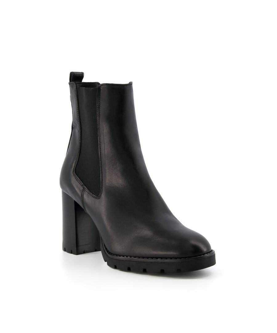 Image for Dune Ladies PATRINE Cleated Block Heeled Chelsea Boots