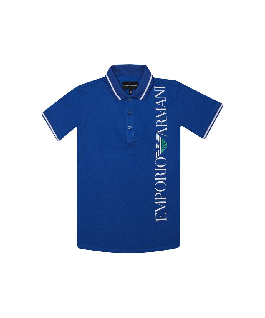 Image for Boy's Armani Junior Polo Shirt in Blue