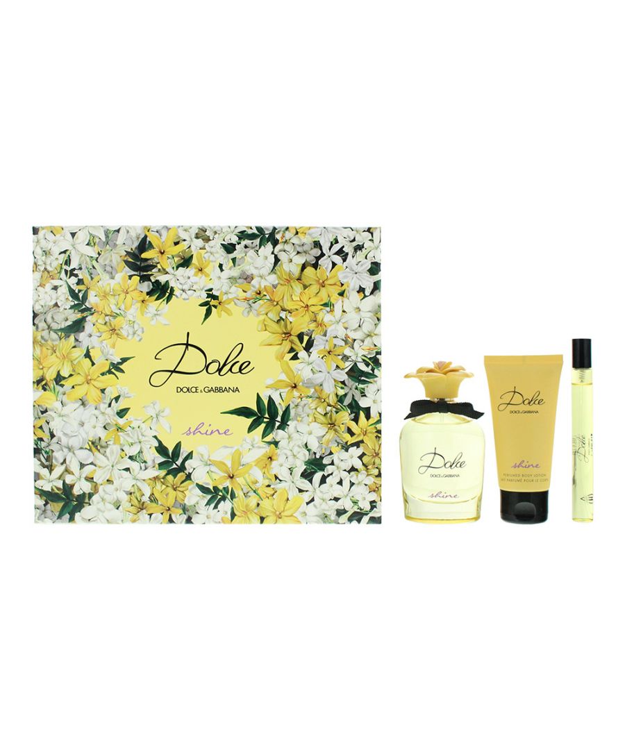 Dolce Shine by Dolce & Gabbana is a floral fruity fragrance for women. Top notes are mango, grapefruit and quince. Middle notes are jasmine, orange blossom, tuberose, solar notes, ozonic notes and sea salt. Base notes are white woods, Australian sandalwood and white musk. Dolce Shine was launched in 2020.