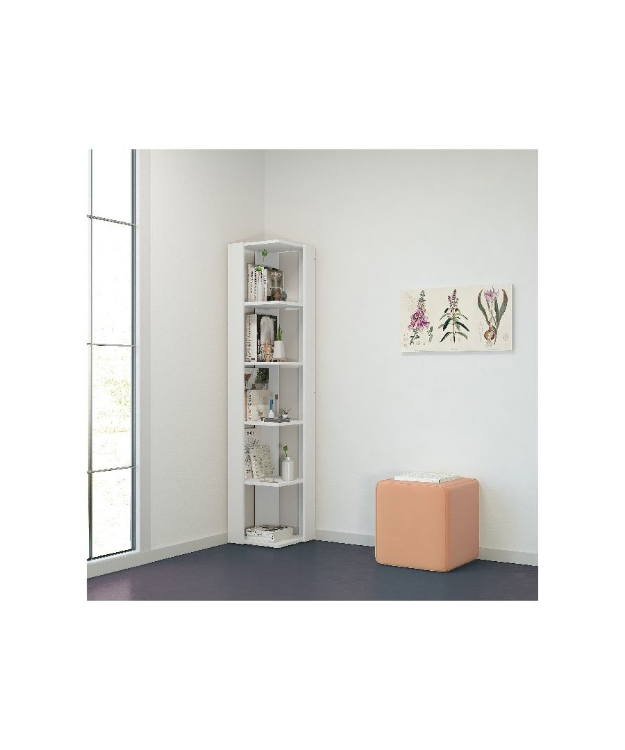 This modern and functional bookcase is the perfect solution for storing your books and furnishing your home in style. Thanks to its design, it is ideal for living areas, sleeping areas and offices. Easy-to-clean and easy-to-assemble assembly kit included. Color: White | Product Dimensions: W34xD34xH161 cm | Material: Melamine Chipboard | Product Weight: 17 Kg | Supported Weight: 5 Kg | Packaging Weight: 19 Kg | Number of Boxes: 1 | Packaging Dimensions: W166,6xD36,8,6xH8,9 cm.