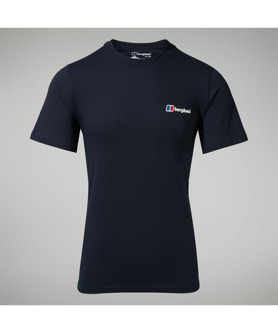 Berghaus Mens Organic Classic Logo Tee Black Cotton - Size Medium