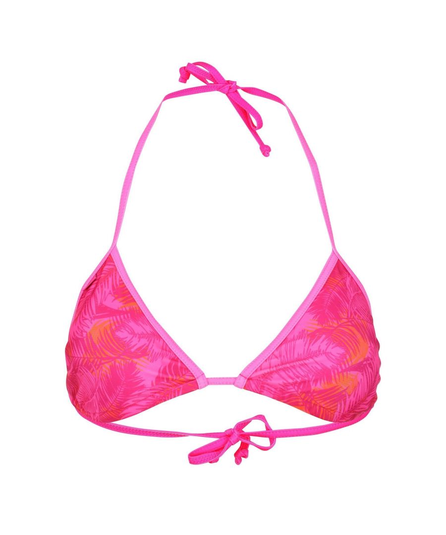 Image for Regatta Womens/Ladies Aceana Palm Leaf Bikini Top (Fusion Pink)