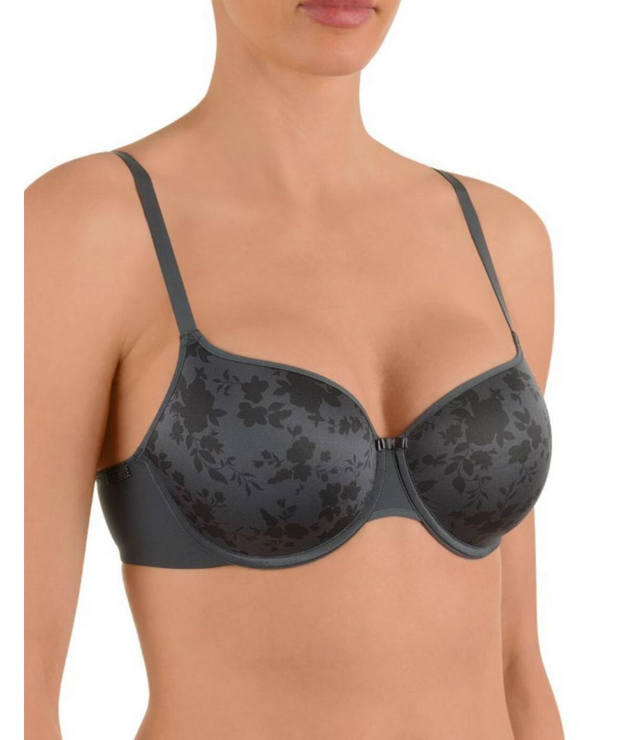  Womens Solid Print Memory Bra - Grey - Size 30E