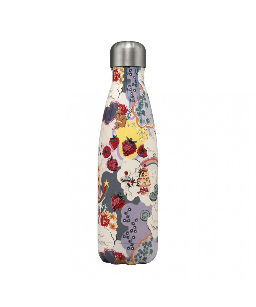 Stainless Steel Water Bottle - Self Care - Lilac/Grey