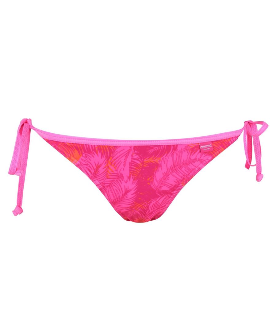 Image for Regatta Womens/Ladies Aceana Palm Print Bikini Bottoms (Pink Fusion)