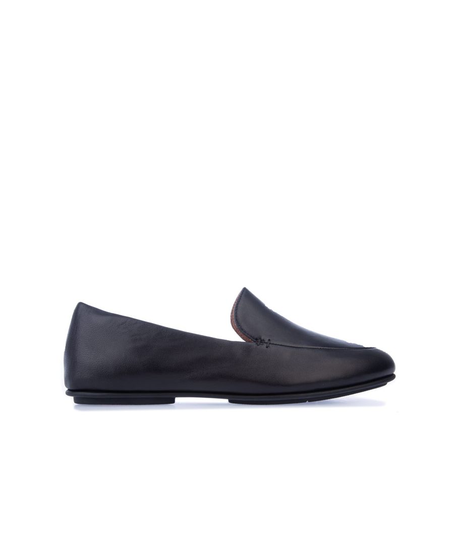 Womens Fitflop Lena Leather Loafers in black.- Leather upper.- Slip on fastening.- Enhanced cushioning to minimise impact.- Dynamicush technology. - Anatomically contoured footbed.- Durable  slip-resistant rubber outsole.- Leather upper  Textile lining  Synthetic sole. - Ref: W44090