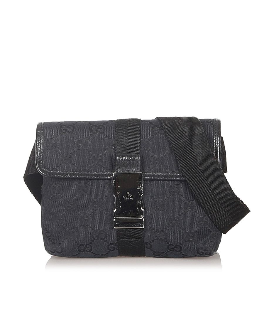 Image for Vintage Gucci GG Canvas Belt Bag Black