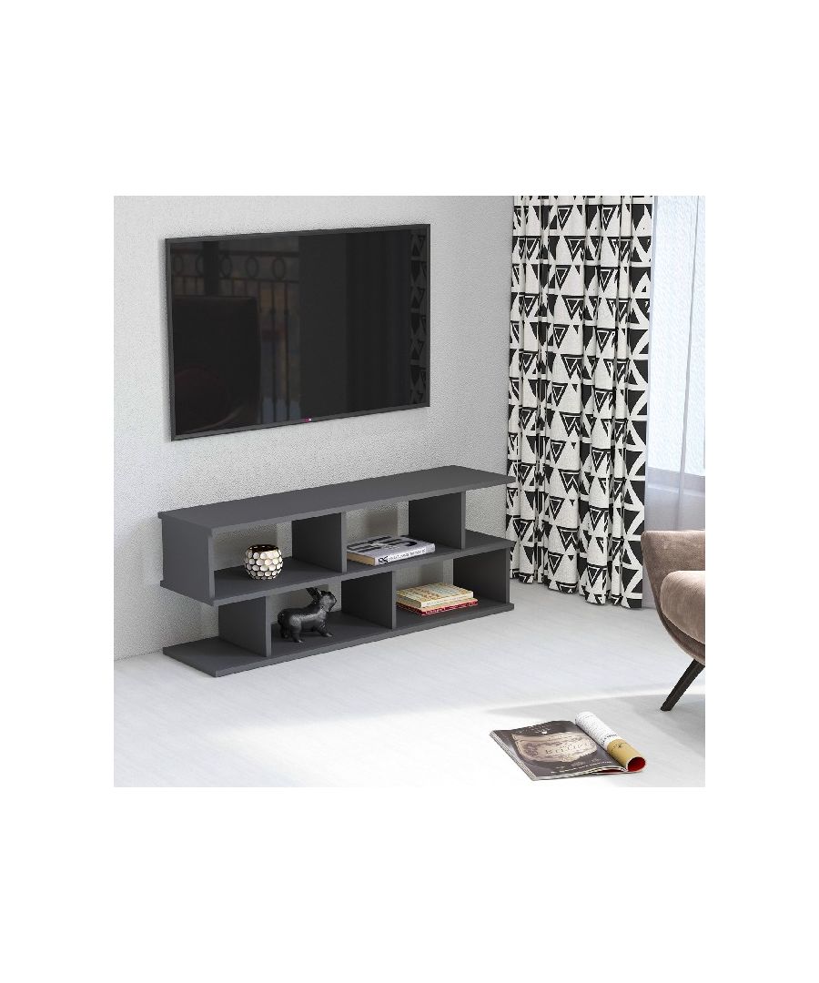 Image for HOMEMANIA Su TV Stand, in Anthracite