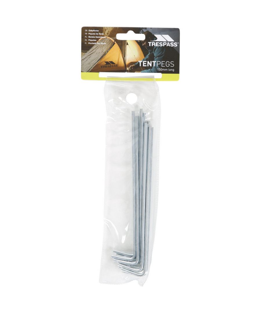 The Axion tent pegs comes in a pack of ten and are 150mm long. Made from steel, these pegs are hard wearing and will ensure a strong hold wherever you next set up your tent.