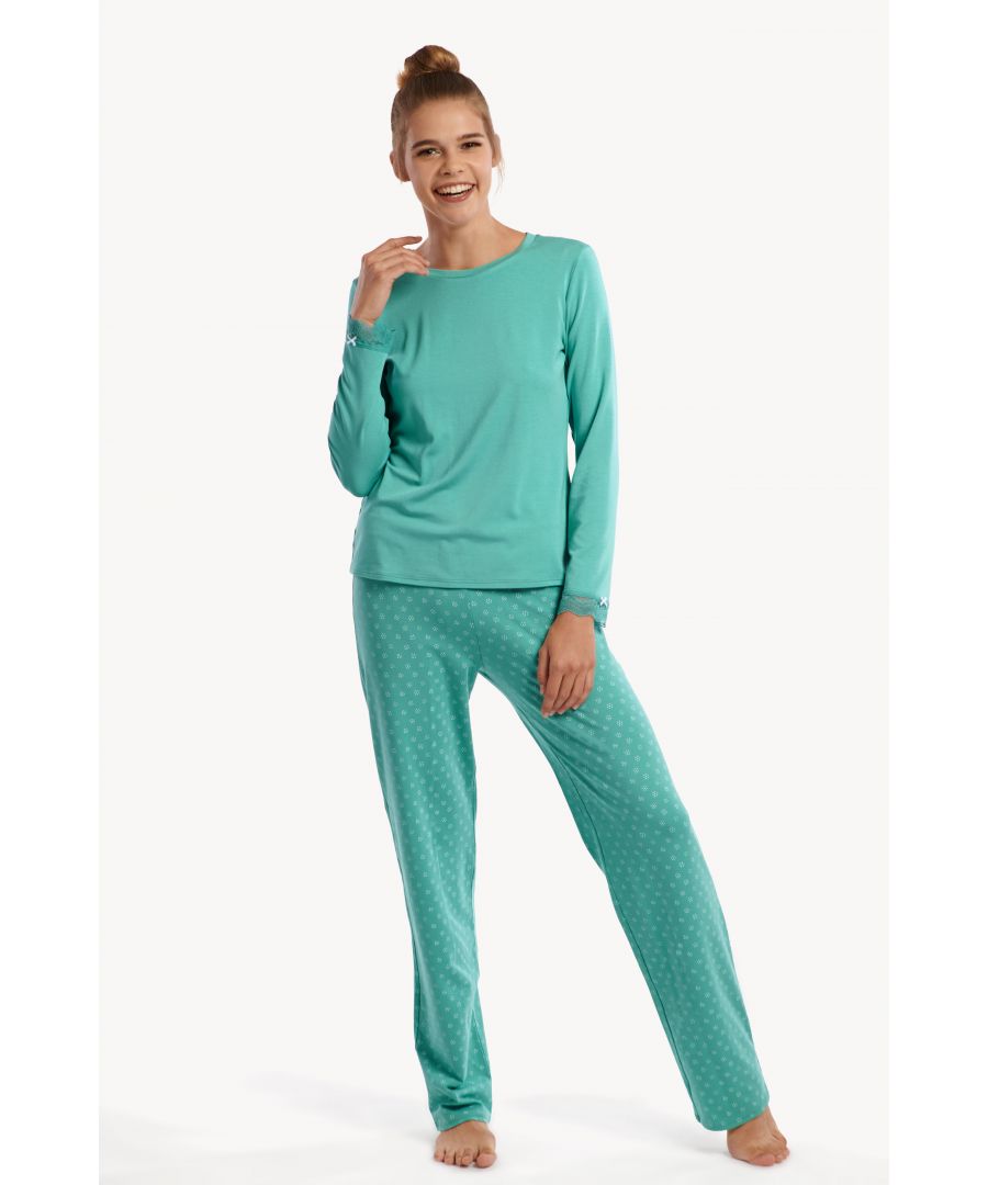 Image for Cotton Blend 'Endless' Pyjama Long Sleeve Top and Bottoms Set