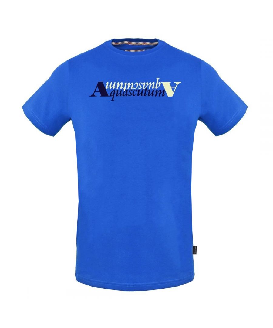 Image for Aquascutum Reflection Logo Blue T-Shirt