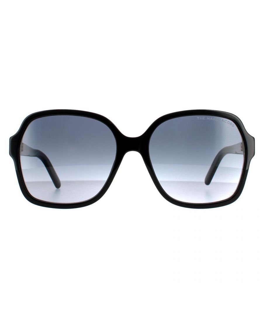 Marc Jacobs Square Womens Black Dark Grey Gradient 90041091 Marc Jacobs are a classy square style crafted from lightweight acetate. The Marc Jacobs emblem is engraved on the slender temples for brand authenticity.