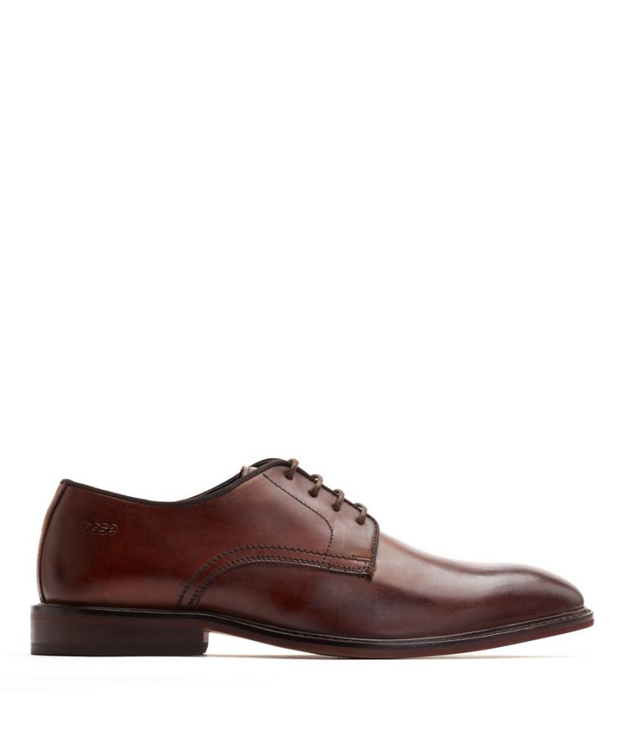 Base London Men's 'Keaton' Formal Leather Derby Shoe|Size: 6|brown