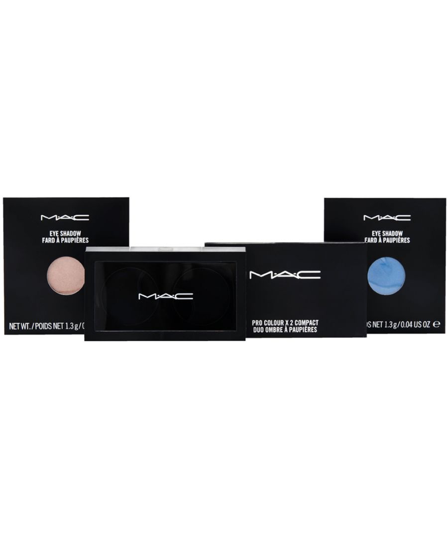Mac Eye Shadows come in range of dazzling colours and are the perfect way to accentuate and draw attention to the eyes.  Mac eye shadows contain highpigment colour for soft or dramatic effects and a wonderfully soft texture that glides on easily. Now you can keep your favourite shades in in this chic compact which comes with two fantastic shades