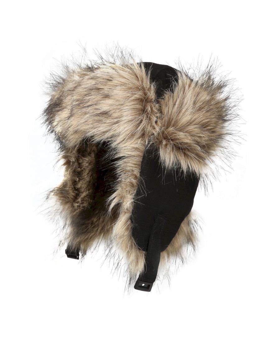 Regatta  Mens Faux Fur Trapper Hat (One Size) (Black)