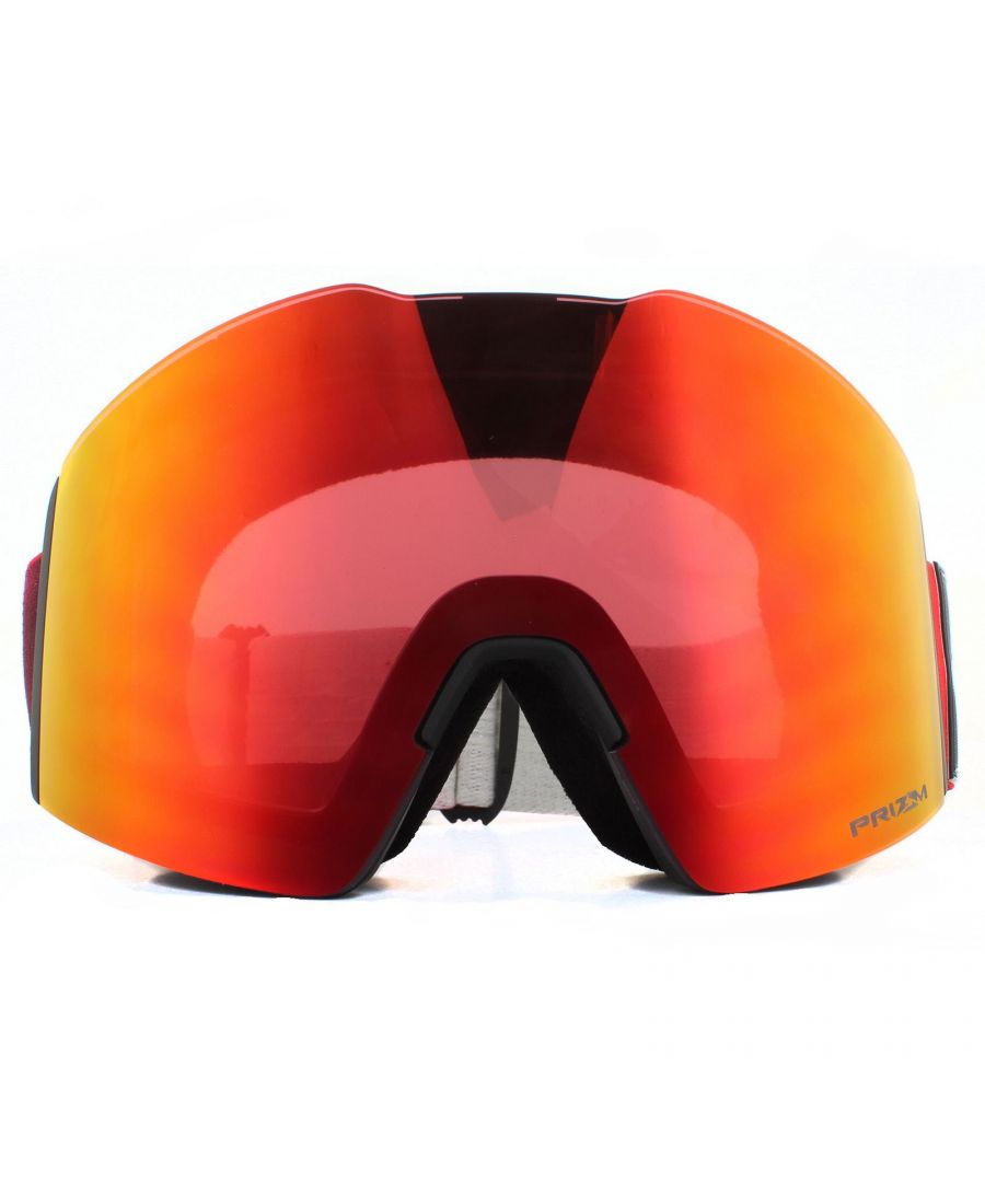 Image for Oakley Ski Goggles Fall Line XL OO7099-13 Blocked Out Red Prizm Snow Torch Iridium