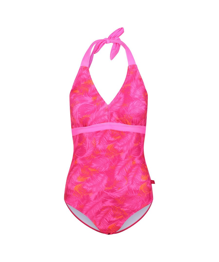 Image for Regatta Womens/Ladies Flavia Polka Dot One Piece Swimsuit (Pink Fusion)