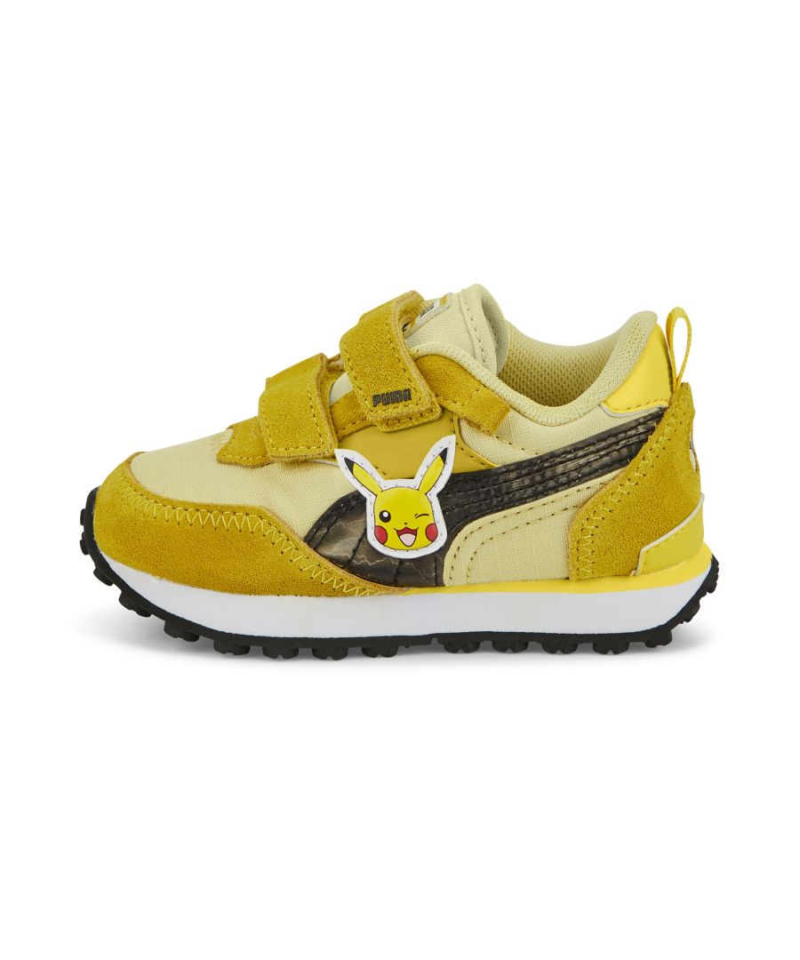 Puma Unisex Baby Infant x POKÉMON Rider FV Pikachu Trainers - Yellow - Size UK 6 Infant