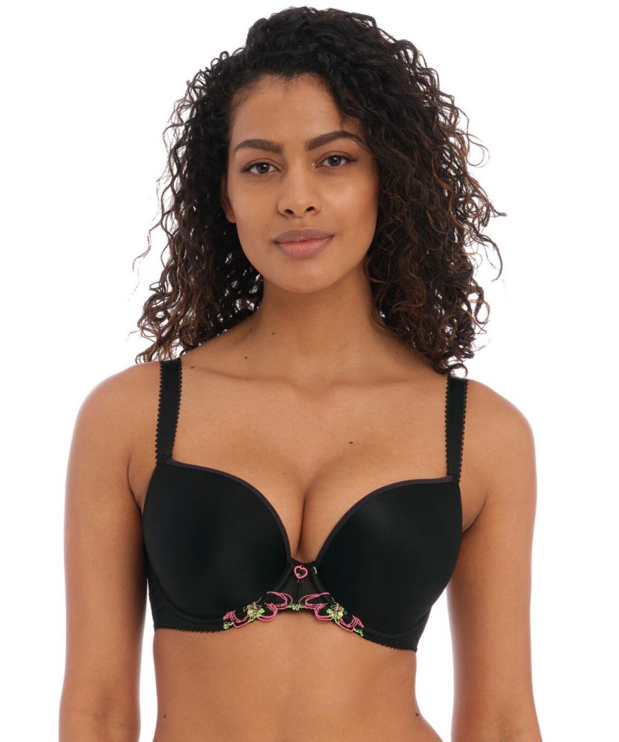 Freya Womens Loveland Moulded Plunge Bra - Black Polyamide - Size 34C