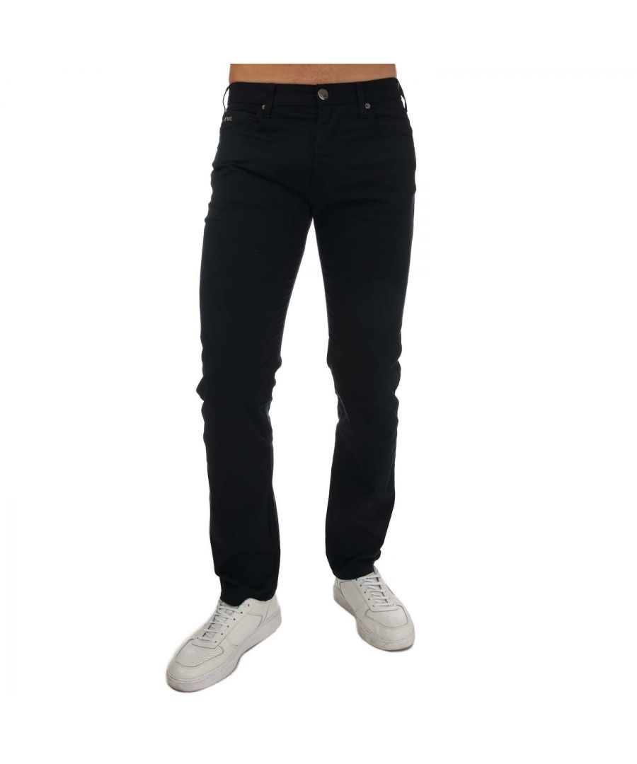 Armani J45 jeans met normale pasvorm voor heren, zwart