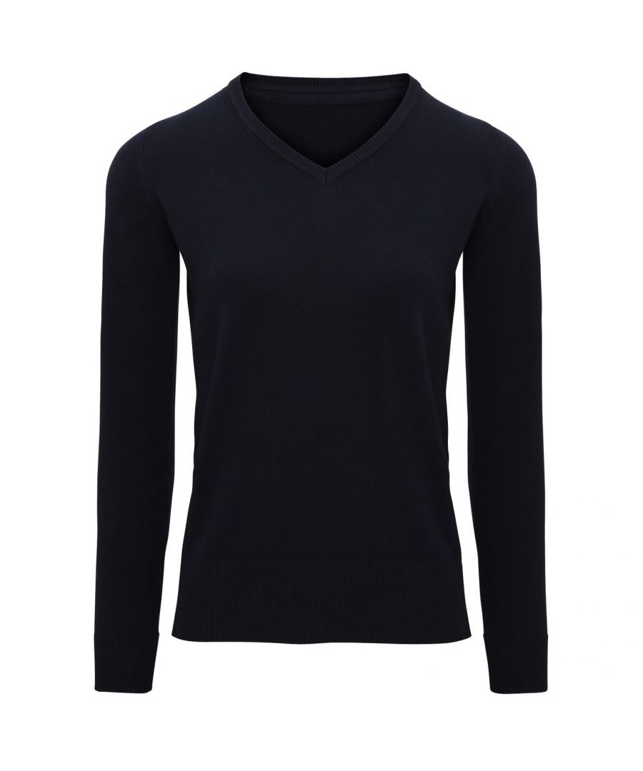Image for Asquith And Fox Womens/Ladies V-Neck Sweater (French Navy)