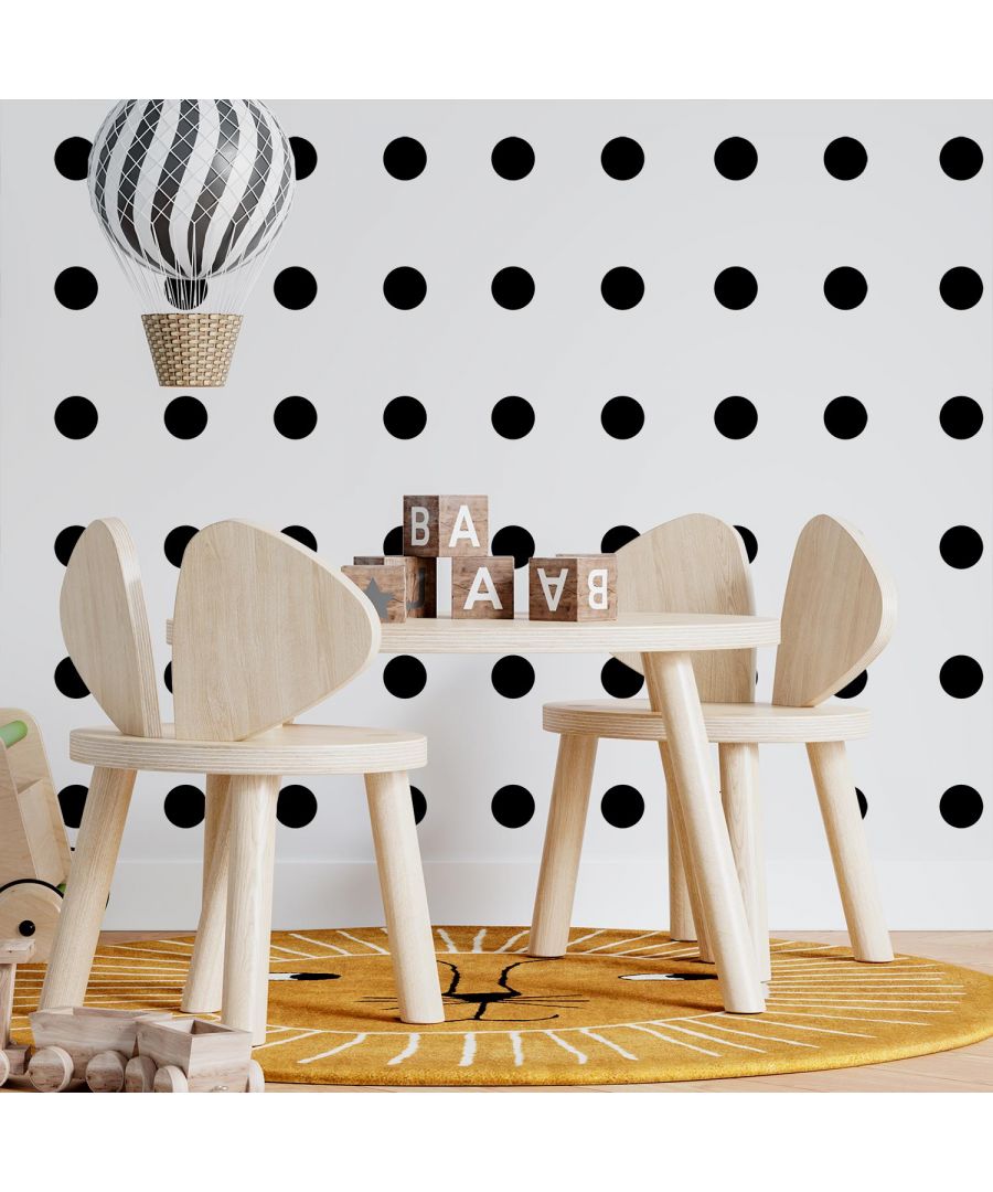 Image for Polka Dots Classic Black, wall decal kids room 136 cm x 116 cm 60 pcs