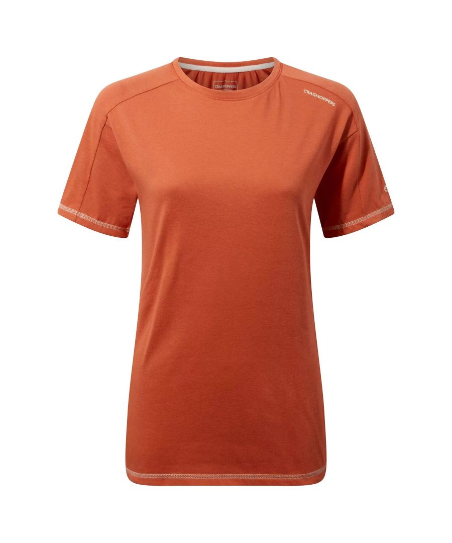 craghoppers womens/ladies dynamic t-shirt (warm ginger) - size 10 uk
