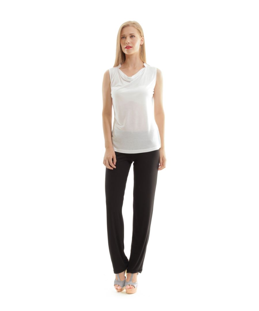Tencel White Top van Conquista Fashion
