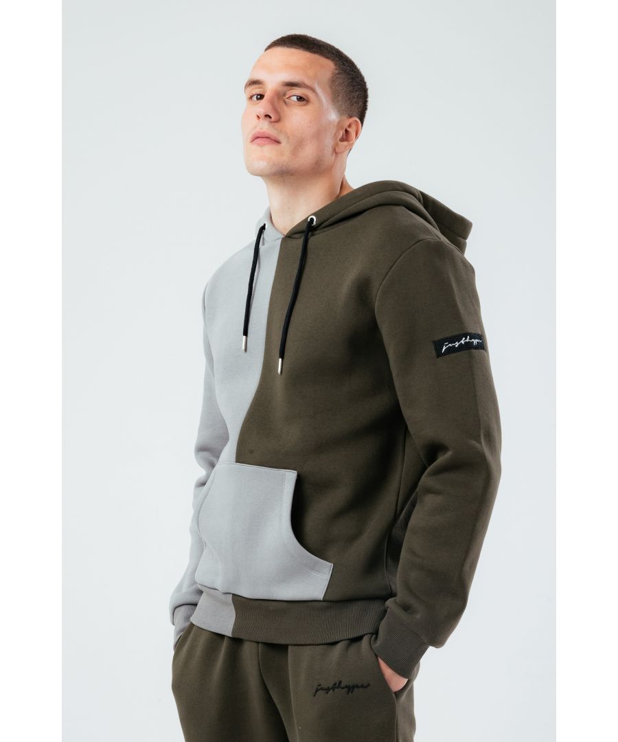 The HYPE. Men's Oversized Pullover Hoodie boasts a soft touch fabric base for supreme comfort. Designed in our oversized men's pullover shape for a trending fit. Finished with a fixed hood, kangaroo pocket, elasticated hem and ribbed cuffs. The model wears a size M. Machine wash at 30 degrees.