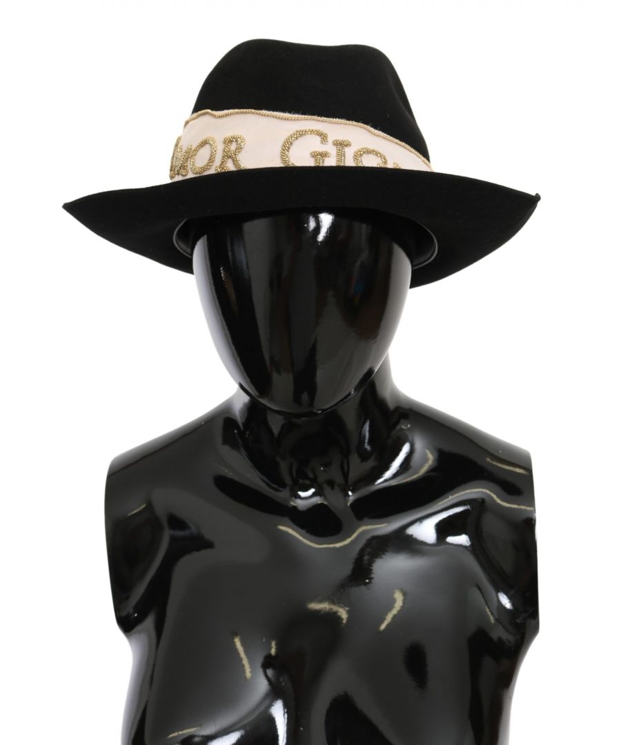 Dolce & ; Gabbana Gorgeous brand new with tags, 100% Authentic Dolce & ; Gabbana lapin fedora hat Model : Wide brim Panama hat Color : Black, White, and Gold Logo details Made in Italy Material : 90% Lapin, 6% Viscose, 4% Cotton Lining : 80% Polyester, 20% Bovin