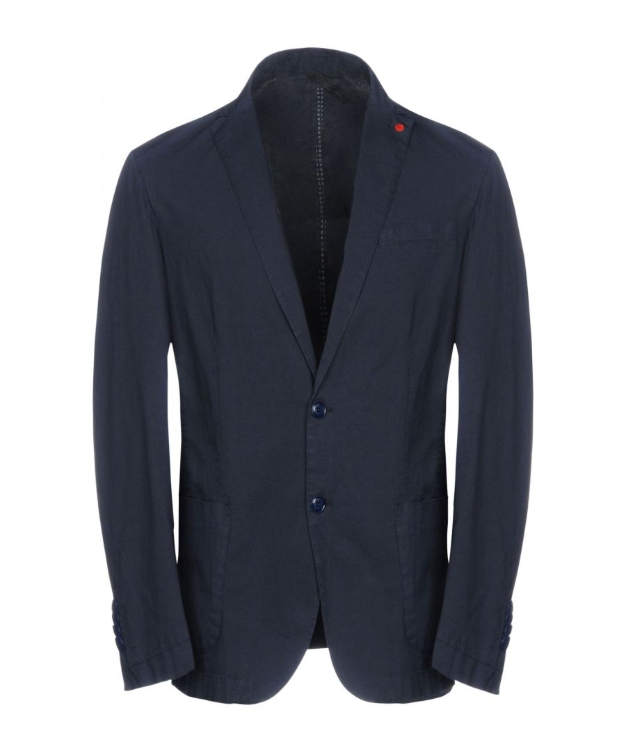 Image for Liu Jo Man Dark Blue Cotton Single Breasted Jacket