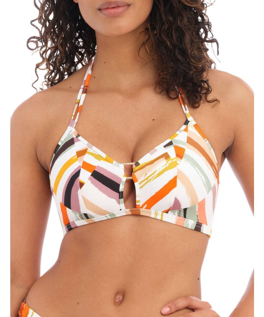 Freya Womens 202211 Shell Island Wirefree Bikini Top - Multicolour Elastane - Size 36DD