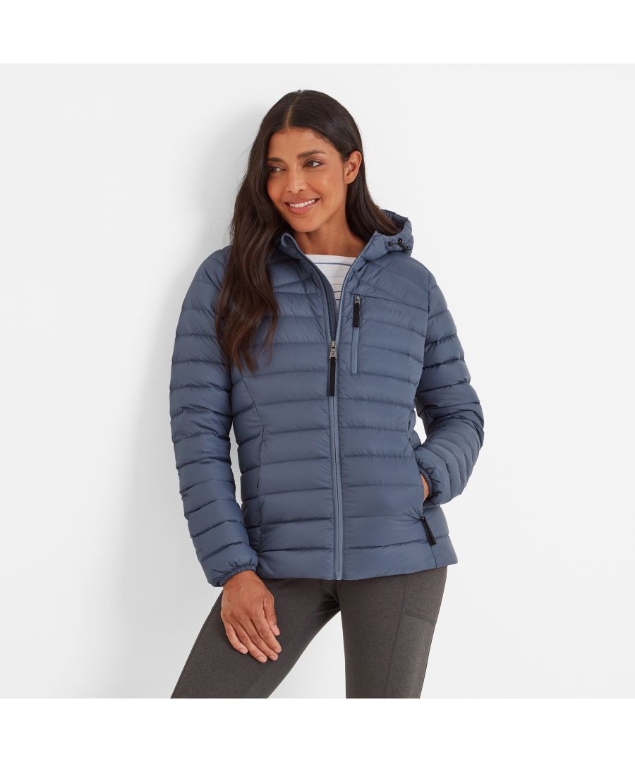 TOG24 North RDS Womens Hooded Jacket Blue Stone Polyamide - Size 12 UK