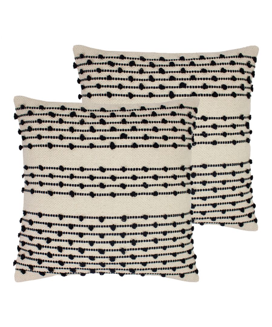 Add a hint of scandi style charm to your home with this cosy cushion. The cotton knotted looped stitch front and plain cotton reverse will bring a lovely texture to any room.