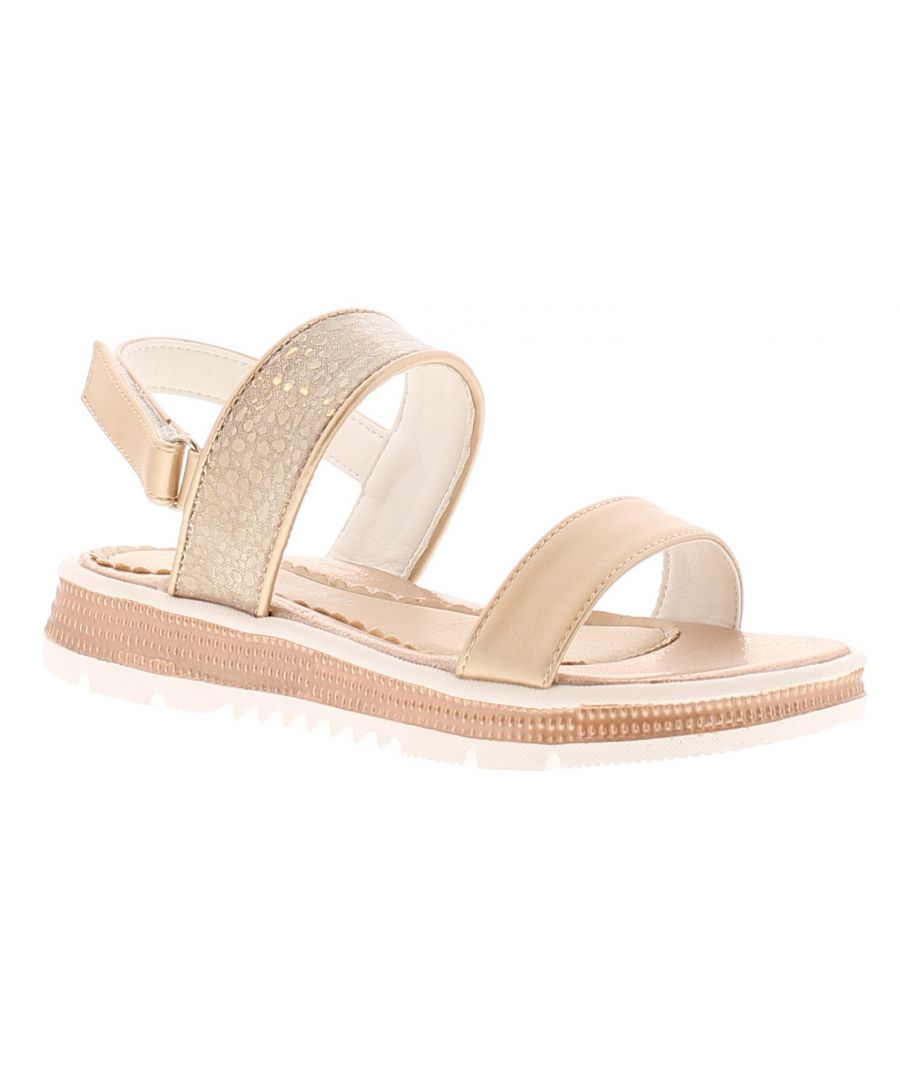 Princess Stardust Luna Infant Younger Girls Strappy Sandals Gold. Manmade Upper. Manmade Lining. Synthetic Sole. Younger Girls Pu/Pu Glitter Strap Sandal.