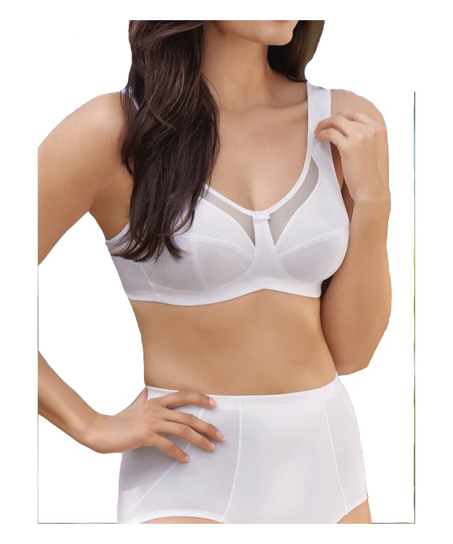 Anita Clara, feel comfortable all day long with this beautiful soft comfort bra.  Non wired three-section cups provide you with full coverage and excellent support! Fully adjustable straps are softly padded preventing digging in.  A must have in your favourite lingerie collections.
