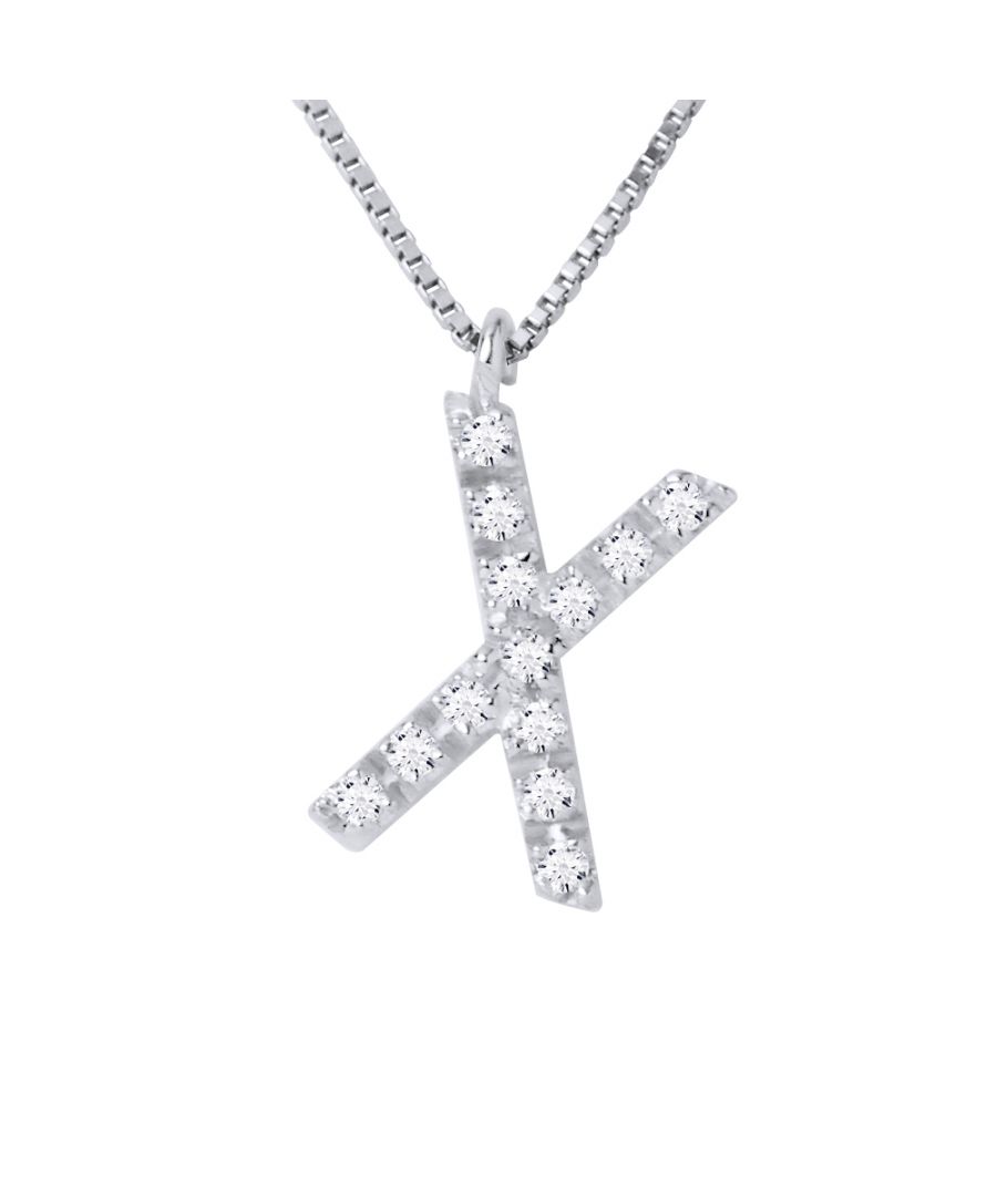 DIADEMA - Necklace with Diamonds - X - White Gold