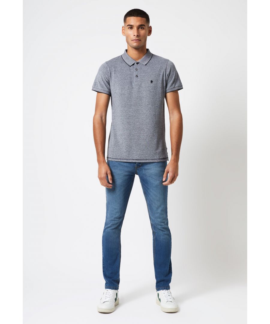 Birdseye poloshirt met korte mouwen en fooien