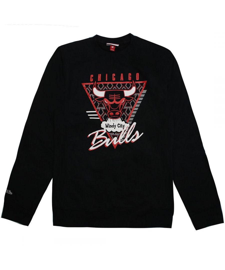 Mitchell & Ness Chicago Bulls Final Second Long Sleeve Black Mens Sweaters BA4BOC CBU K GEJ