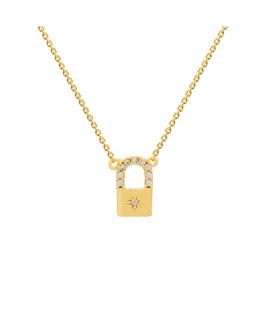 This lockable necklace is adorned with little white zircons that give it a lot of shine. Its originality makes it perfect to be given as a gift and send a special message. In addition, its zircons will give you an elegant and subtle touch, while its design will give you that modern look without being overloaded.