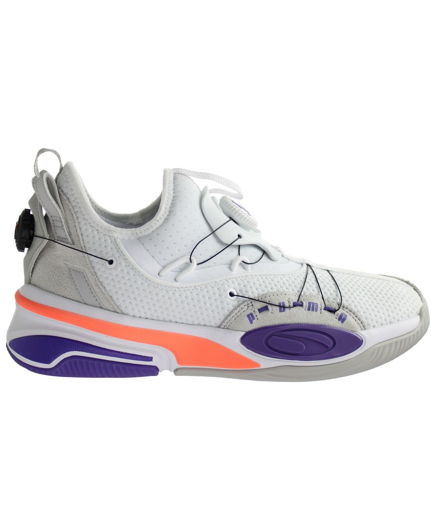 PUMA Double Disc White-Ultra Violet DISC Synthetic Mens Trainers 194277 01