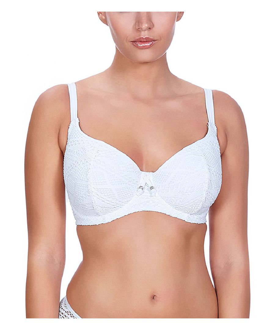 Freya Womens Sundance Sweetheart Bikini Top - White Nylon - Size 30G